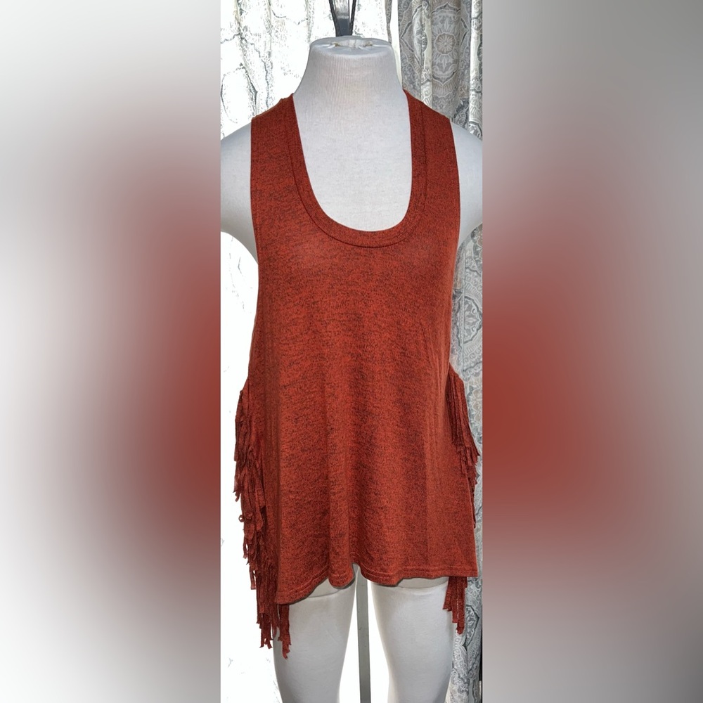 I Jeans by Buffalo Jeans Top with fringe on side for Women size XL [E-3]